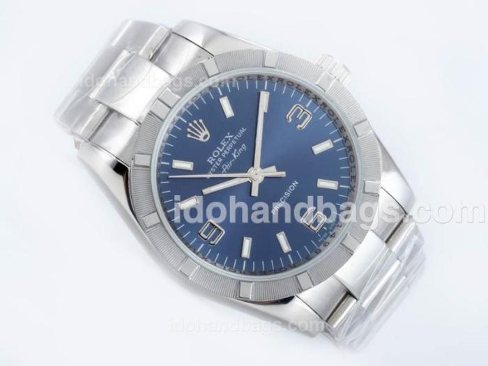 Rolex Air-King Precision Automatic with Blue Dial 23141