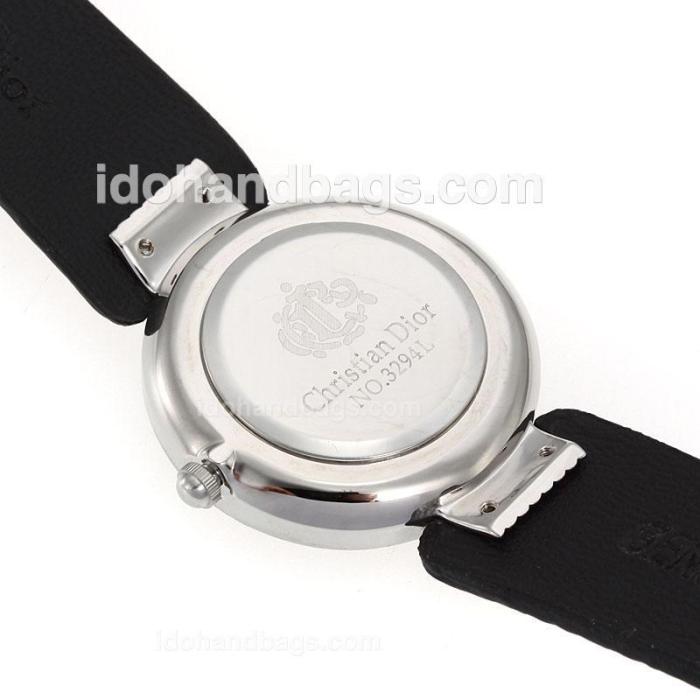 Dior Classic Black Dial with Leather Strap-Lady Size 69787