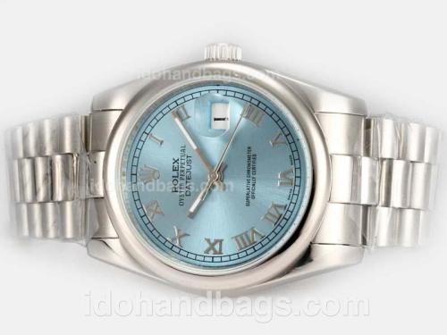 Rolex Datejust Automatic with Blue Dial-Roman Marking 18921