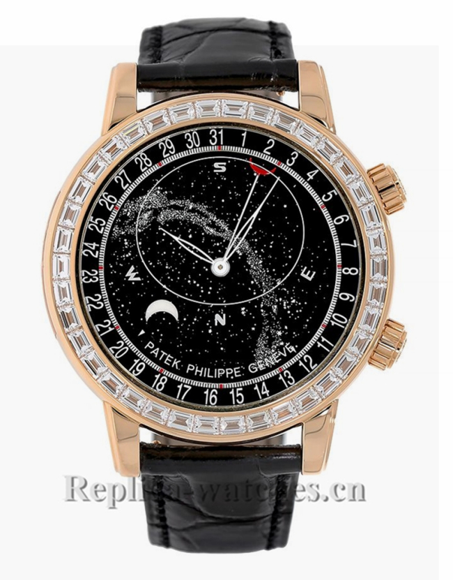 Patek Philippe Replica Grand Complications Rose Gold Gem Celestial 44MM Watch 6104R001