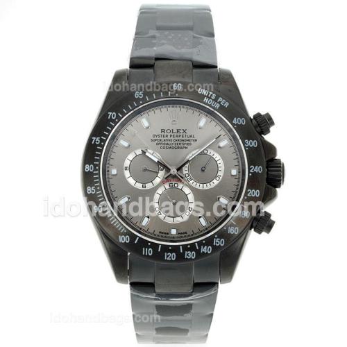 Rolex Daytona II Automatic Full PVD Stick Markers with Gray Dial-Sapphire Glass 72383