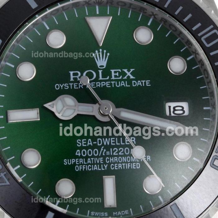 Rolex Sea-Dweller Automatic Ceramic Bezel with Green Dial S/S-Sapphire Glass 119082