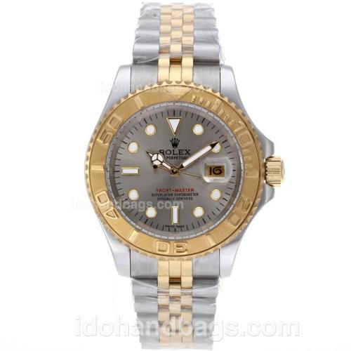 Rolex Yacht-Master Automatic Two Tone with Gray Dial 61760