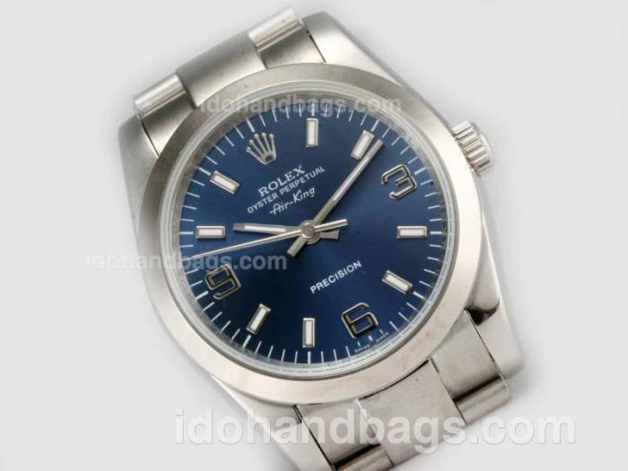 Rolex Air-King Precision Automatic with Blue Dial 20454