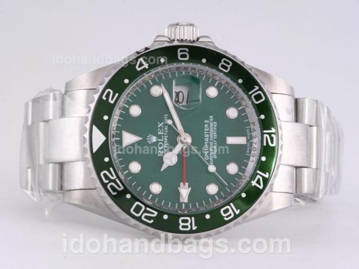 Rolex GMT-Master II Automatic GMT Working with Green Bezel and Dial 12065