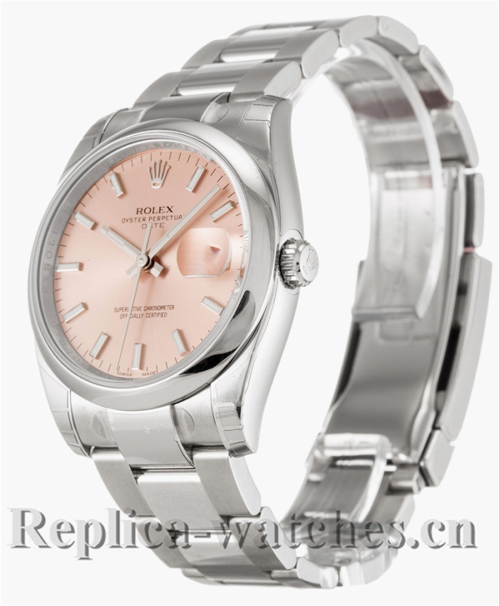 Rolex Oyster Perpetual Date Pink Dial 34MM 115200