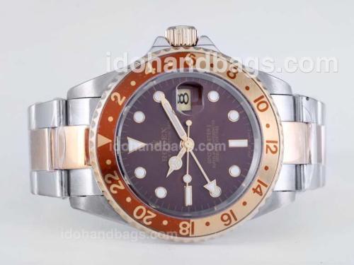 Rolex GMT-Master II Automatic Two Tone with Brown Dial 25842