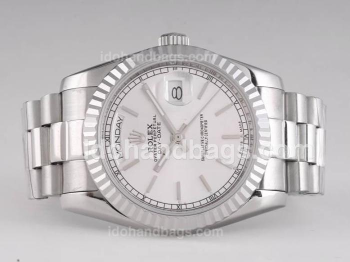 Rolex Day-Date Automatic with Silver Dial 25940