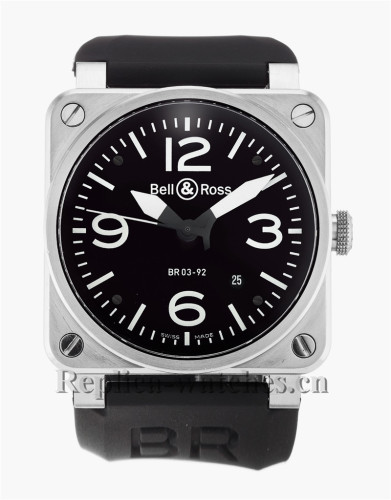 Bell and Ross Black Rubber Strap BR03-92