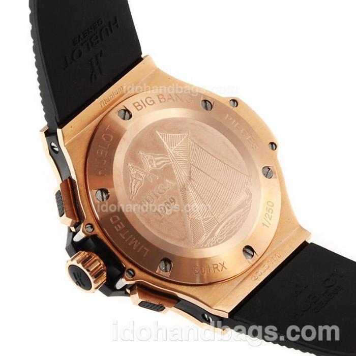 Hublot Big Bang Tuiga 1909 Working Chronograph Rose Gold Case--Same Structure as 7750-High Quality 30764