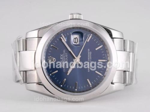 Rolex Datejust Automatic with Dark Blue Dial S/S 25773