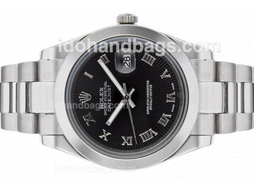 Rolex Datejust II Automatic Roman Markers with Black Dial S/S 48503