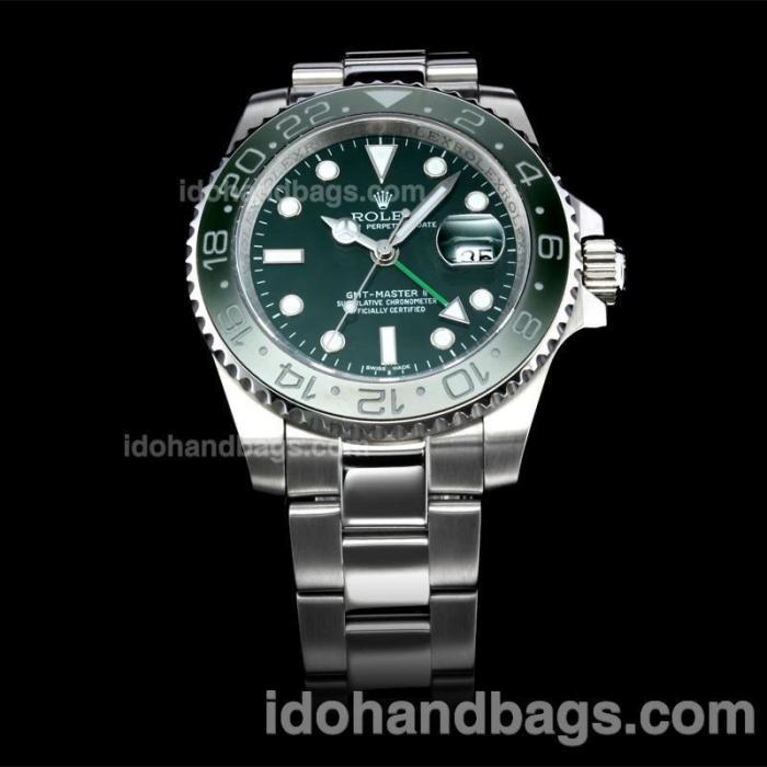 Rolex GMT-Master II Automatic Green Ceramic Bezel with Green Dial(Gift Box is Included) 165362