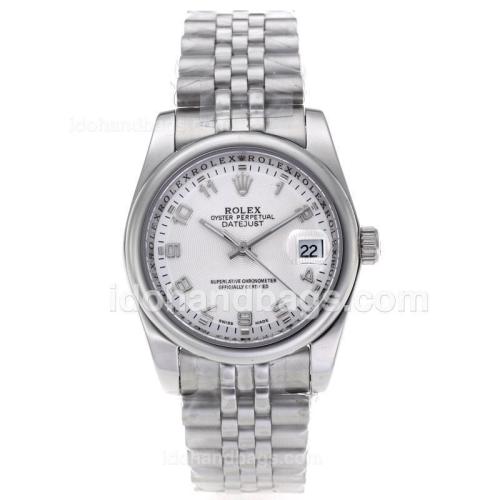 Rolex Datejust Automatic Number Markers with Silver Dail S/S-Sapphire Glass 61233