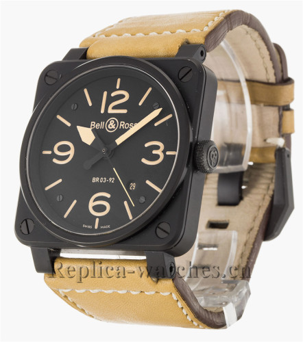 Bell and Ross Rubber Strap BR03-92 BR03-92-S