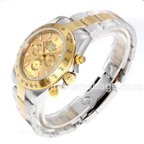Rolex Daytona II Automatic Two Tone with Golden Dial 168274