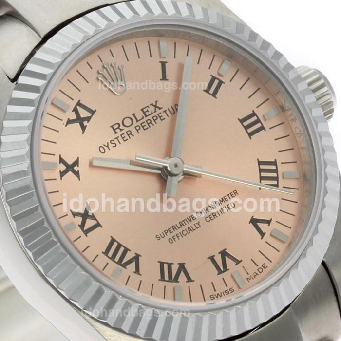 Rolex Air-King Swiss ETA 2836 Movement Roman Markers with Champagne Dial S/S-Mid Size 71761