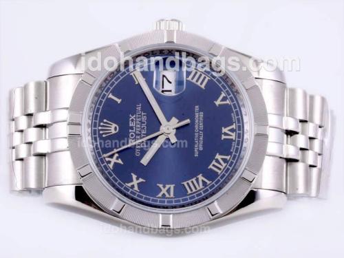 Rolex Datejust Automatic with Blue Dial-Roman Marking 23125