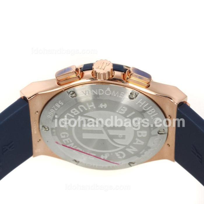 Hublot Big Bang Working Chronograph Rose Gold Case with Grey Dial-Rubber Strap 143534