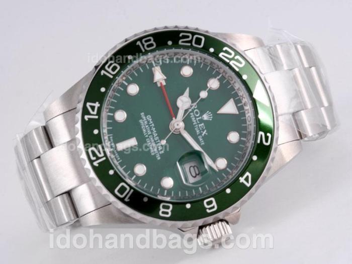 Rolex GMT-Master II Automatic GMT Working with Green Bezel and Dial 12065