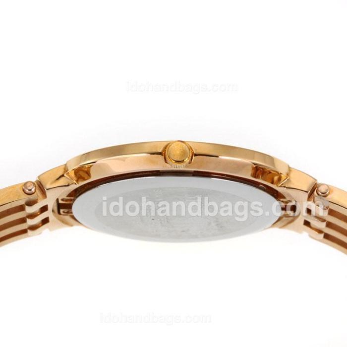 Movado Museum Rose Gold Diamond Inner Bezel with Brown Dial-Sapphire Glass 119144