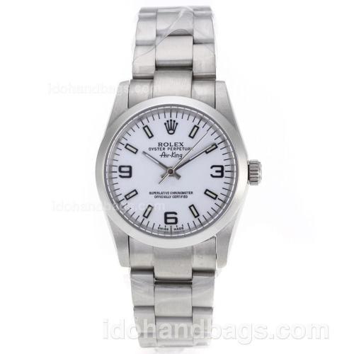 Rolex Air-King Automatic with White Dial S/S-Sapphire Glass 61239