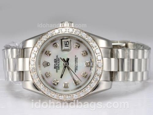 Rolex Datejust Automatic Diamond Bezel and Marking with MOP Dial 12727
