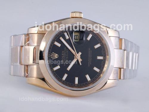 Rolex Datejust Automatic Full Gold with Black Dial 25817