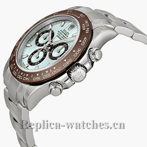 Rolex Daytona Swiss Replica 7750 Movement Ice Blue Dial Platinum Watch 116506