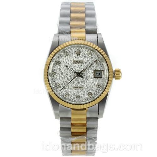 Rolex Datejust Automatic Two Tone with White Dial 126702