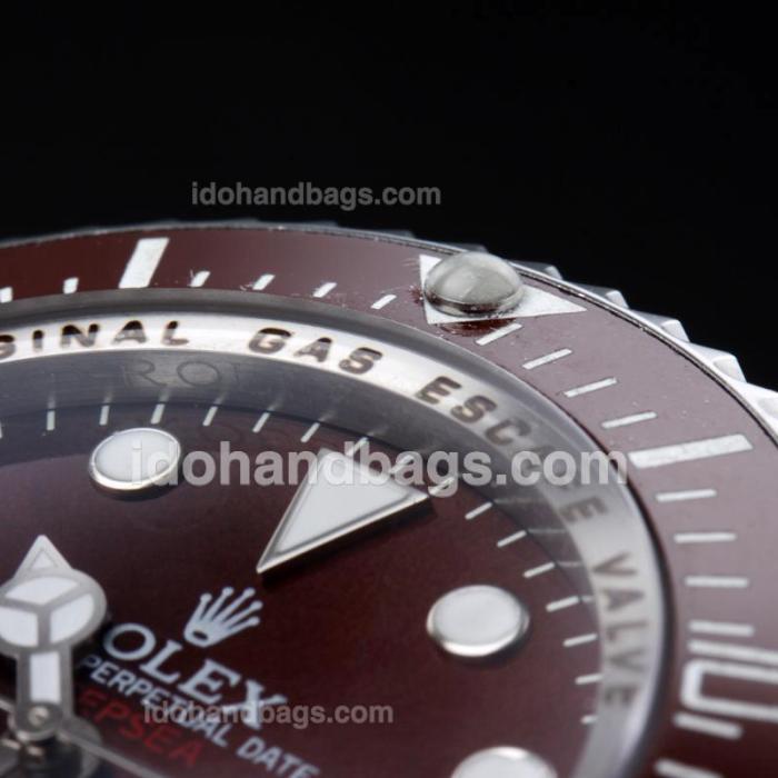 Rolex Sea-Dweller Deepsea Automatic Brown Ceramic Bezel with Brown Dial S/S(Gift Box is Included) 187496