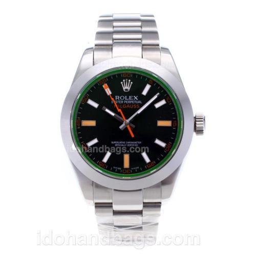 Rolex Milgauss Swiss ETA 3131 Movement with Tinted Green Sapphire S/S 57800