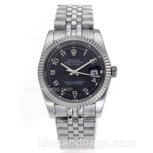 Rolex Datejust Automatic Number Markers with Black Dail S/S-Sapphire Glass 61237
