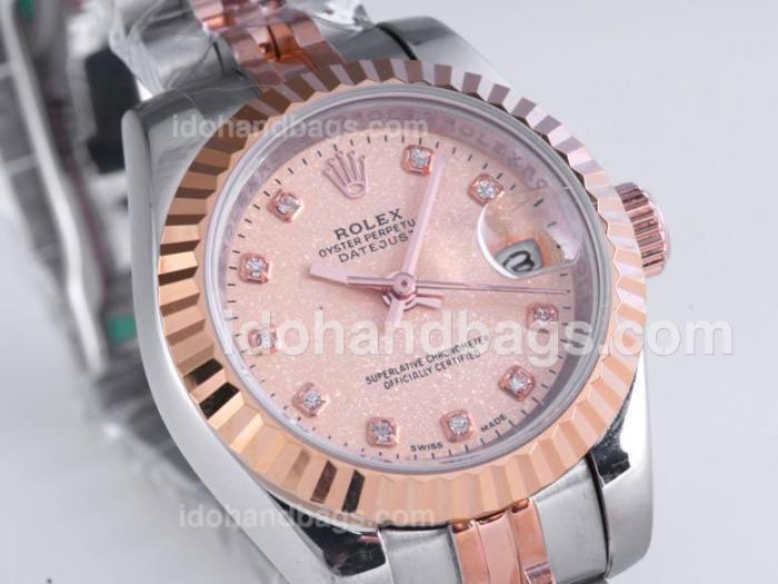 Rolex Datejust Automatic Two Tone Diamond Marking with Champagne Dial 25903