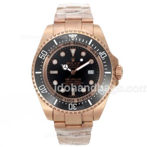 Rolex Sea-Dweller Automatic Full Rose Gold with Black Dial-New Version 60887