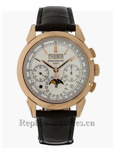 Patek Philippe Replica Grand Complications Rose Gold Perpetual Calendar Chronograph 41MM Watch 5270R001