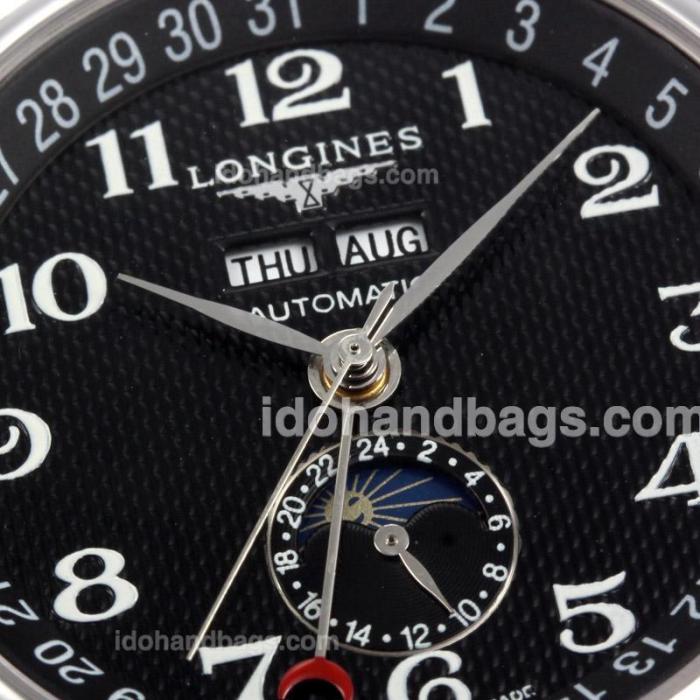 Longines Master Collection Automatic Number Markers with Black Dial S/S 51712
