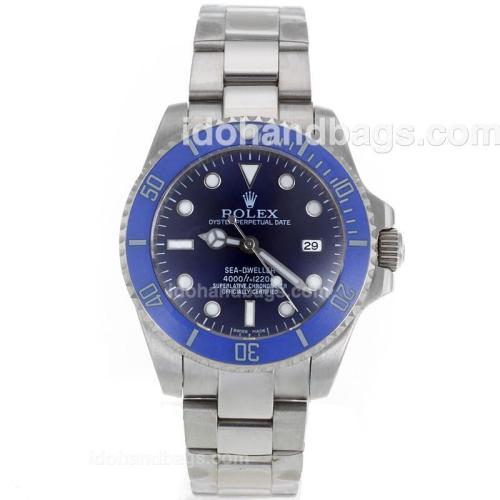 Rolex Sea-Dweller Automatic with Blue Ceramic Bezel and Dial S/S-Sapphire Glass 119088