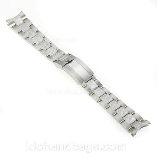 Rolex Stainless Steel Strap with Diamonds for GMT Swiss Version 125692