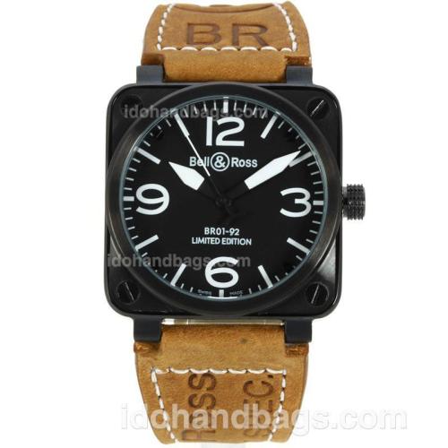Bell & Ross BR01-92 Limited Edition PVD Case with Black Dial-White Markers-38x38MM 129468
