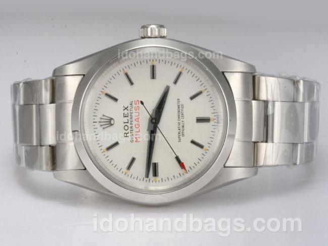 Rolex Milgauss Swiss ETA 2836 Movement with White Dial Vintage Edition 10999
