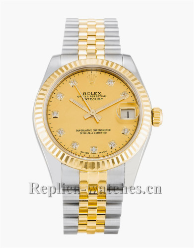 Rolex Datejust Lady Gold Dial 31MM 178273