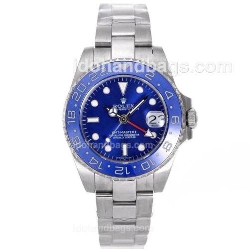 Rolex GMT-Master II Automatic Ceramic Bezel with Blue Dial S/S-Lady Size 60757