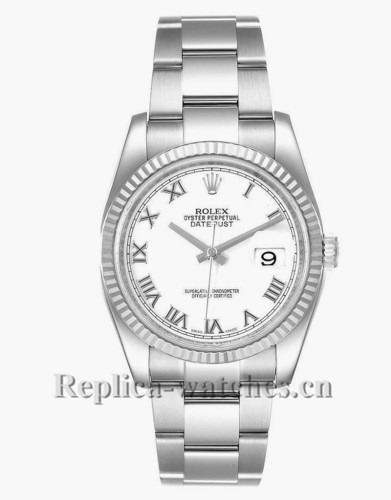 Replica Rolex Datejust 116234  stainless steel case Silver Dial 36mm Ladies Watch 