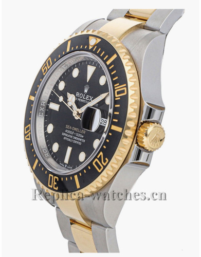 Replica Rolex Sea Dweller 126603 automatic stainless steel case black dial 43mm mens watch