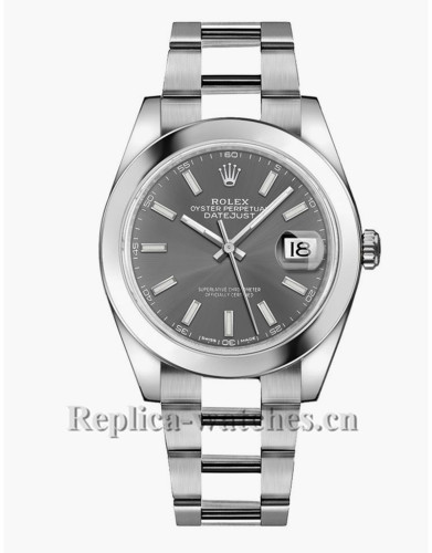 Replica  Rolex Datejust 126300  Automatic Chronometer Grey Dial 41mm Men's Watch