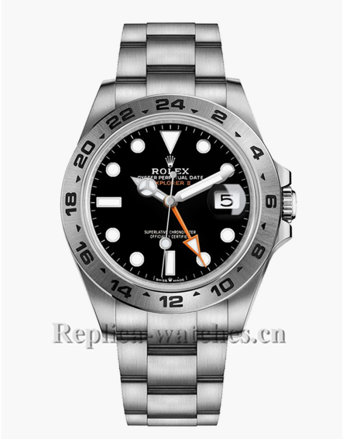 Replica Rolex Explorer II M226570 Stainless Steel Case Black Dial 42mm Men's Watch