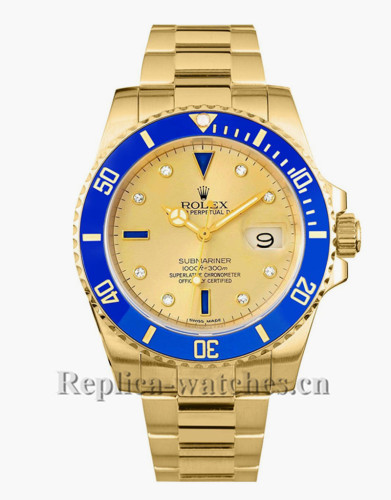 Replica Rolex Submariner Date 16618  Champagne Dial Men's Automatic Watch