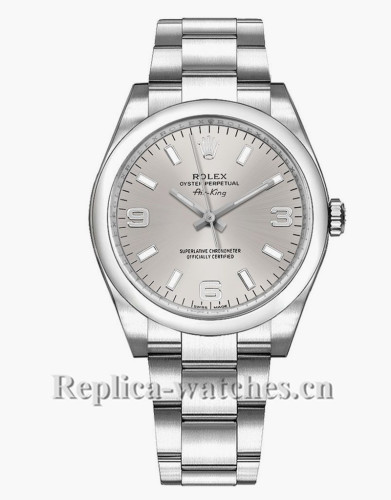 Replica Rolex Oyster Perpetual 114200 Oyster  Bracelet Silver Dial 34mm Lady 's  Watch 