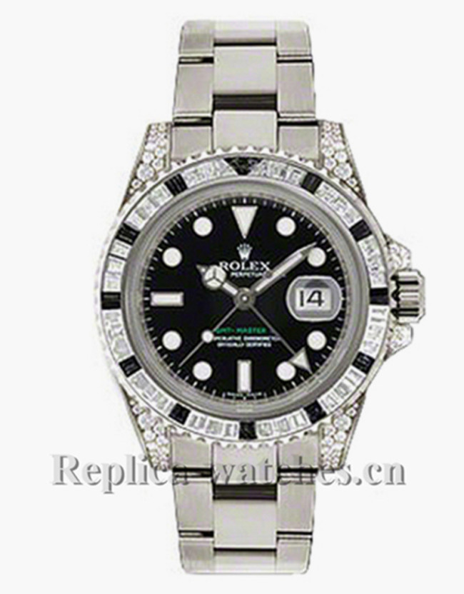 Replica  Rolex GMT Master II 116759 Oyster Bracelet 40mm  Black Dial Men's Watch